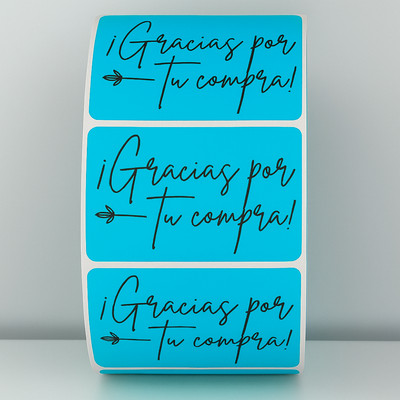 ¡Gracias Por Tu Compra! Spanish Thank You Stickers   2×1  Handmade Packaging