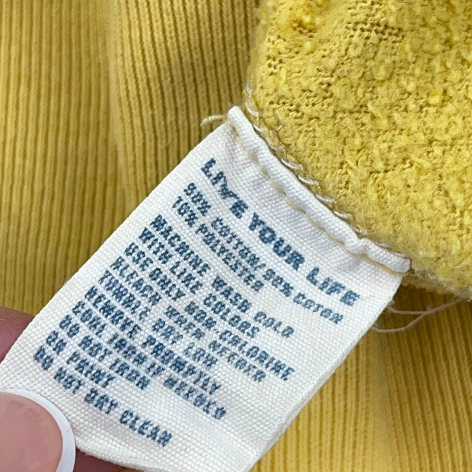 Sudadera con capucha vintage Y2K American Eagle para mujer XL amarilla Live Your Live AE77 Foto 3 de 4