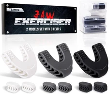 9PCS Jaw Exerciser for Men & Women, 2 Model Set with 3 Resistance Levels Silicon