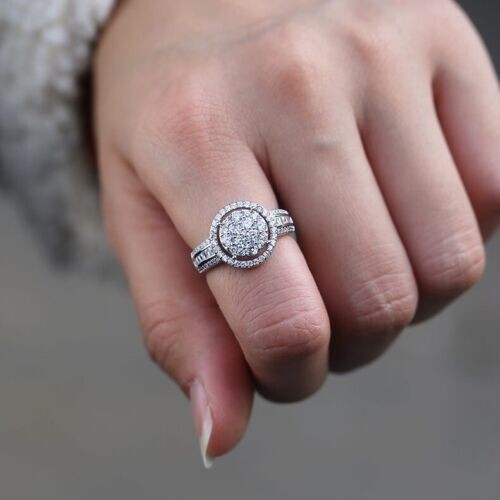 1.9 CT Anniversary Ring 925 Silver Plated Adorable Ring For Christmas Gifts - Afbeelding 10 van 10