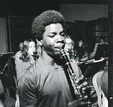 Vintage Negative B&W Med Format 1970's Yearbook Photo Music Students Class #191