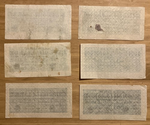 Lot Of 6 X Germany Banknotes. 1 Billion Mark. Dated 1923. Pick 122. - Picture 3 of 4