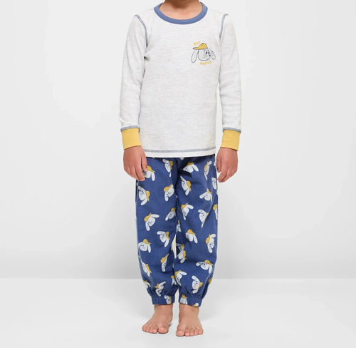 Boys size 3 Hip Hopper rabbit waffle top flannel pant pyjamas Target NEW - Picture 3 of 6