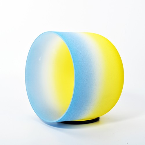 432Hz 8"" G Garganta Chakra Azul Claro Color Caramelo Cristal Cantor Cuenco Sanación - Imagen 5 de 6