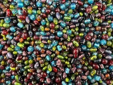300 ASSORTED MULTI-COLOR GLASS BEADS JEWELRY CRAFT MAKING LOOSE FANCY 2 LBS