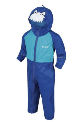 Regatta Jungen Kinder wasserdichter leichter Hai Spritzanzug blau Alter 4-5 Jahre