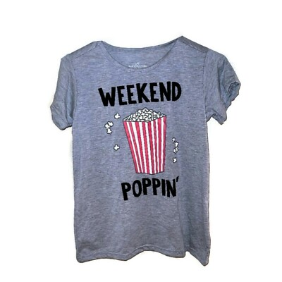 ''WEEKEND POPPIN''' popcorn super comfy everyday/sleep t-shirt. NEW