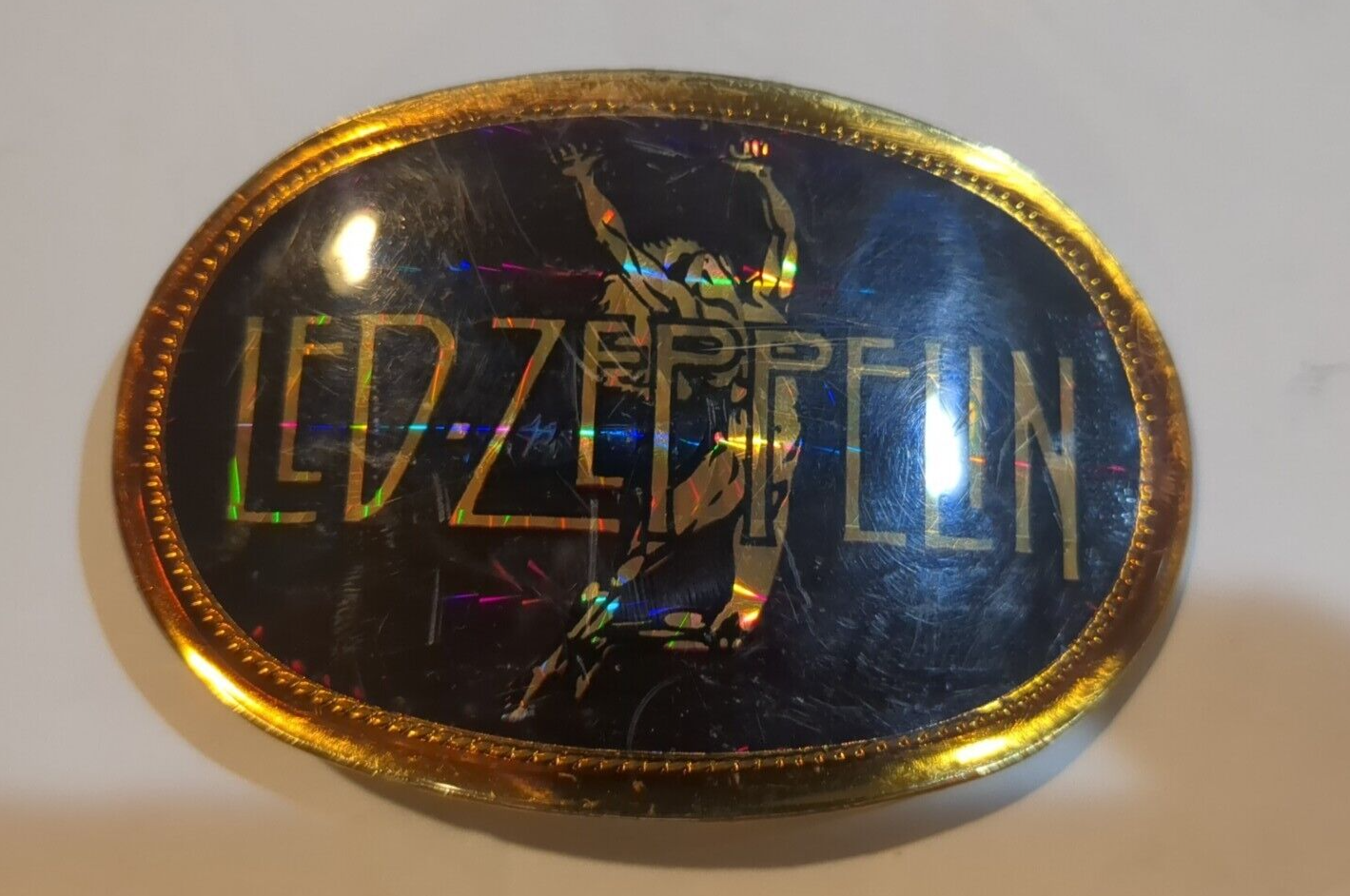 Vintage 1978 Pacifica Led Zeppelin Belt Buckle Rock Band Memorabilia