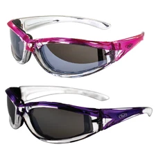 Global Vision Eyewear Flashpoint Padded Motorcycle Sunglasses for Women 2 Pairs
