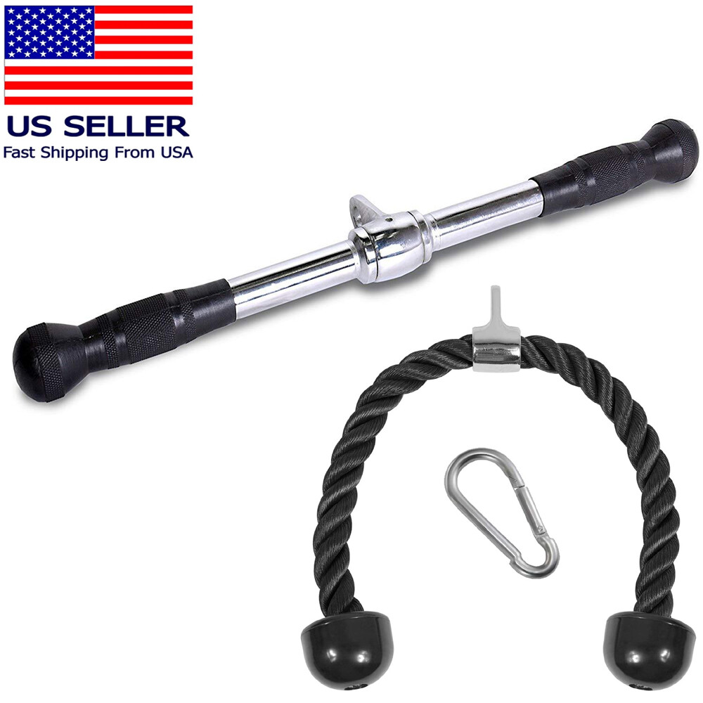 Home Gym Cable Attachment Handle Machine Strength Exercise C