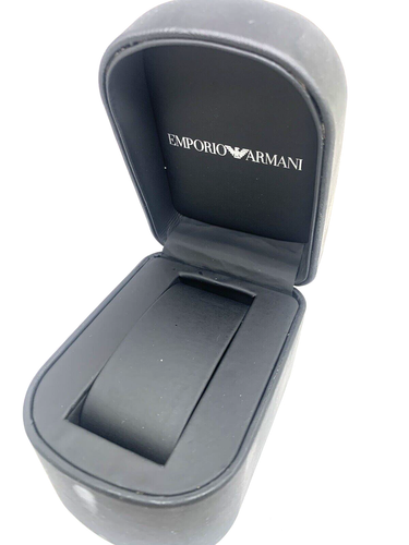 Caja Reloj Emporio Armani Presentación Estuche Negro Expositor Vacío Con Folleto USADO - Imagen 4 de 9