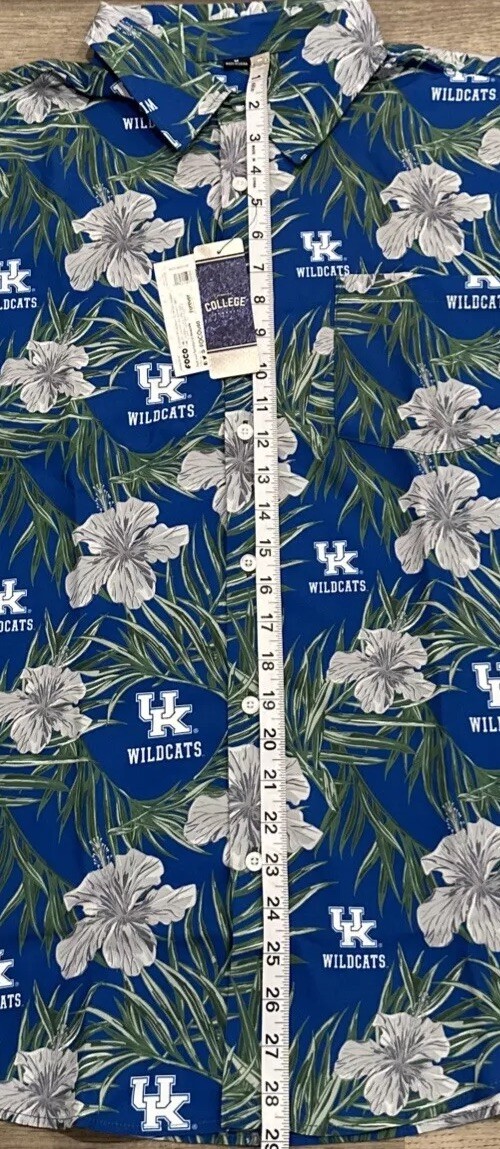 Kentucky Wildcats Button-Up Shirt Mens Medium Royal Floral Blue | eBay
