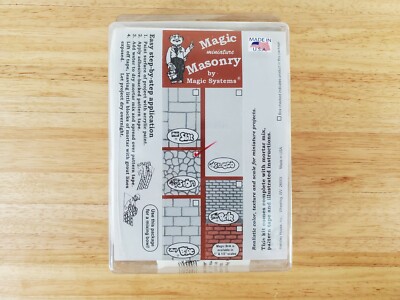 Magic Masonry White Stone KIT 4 Square Feet Stencil and Powder Set 1:12 Scale