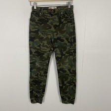 Levi's YOUTH Jogger Pants Drawstring Elastic Waist Camo Size 12 W26 L27 