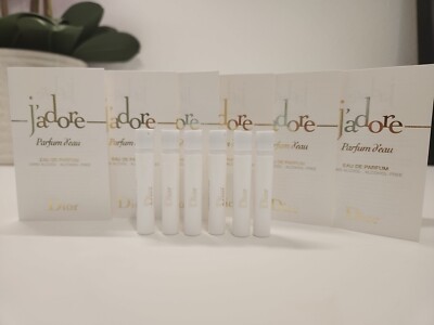 LOTx6 DIOR J'ADORE PARFUM D'EAU EAU DE PARFUM PERFUME SPRAY SAMPLES 1.2ml 0.04oz