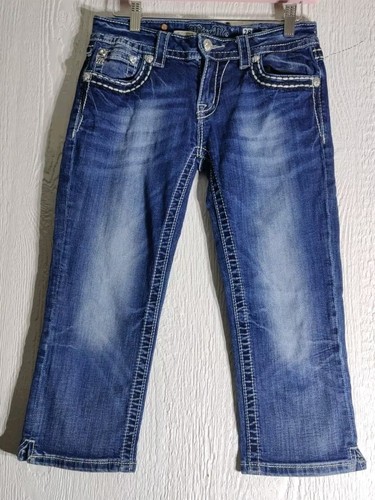 Miss Me Caprihose Damen Gr. 28x19 JP5954P Signature 5-Pocket Stretch blau