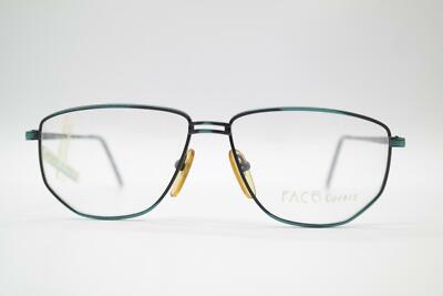 Vintage Face Colors 8847 2 Grün Schwarz Oval Brille Brillengestell NOS