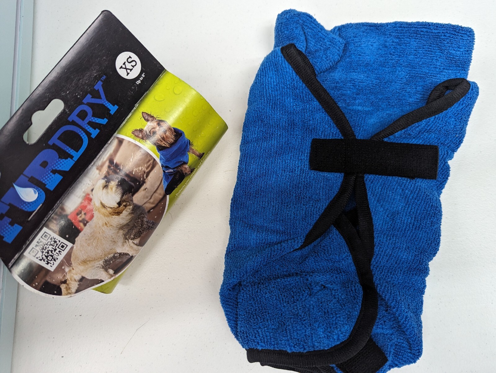 FURminator FURDry The Wet Dog Solution Pet Grooming Bathing Wrap BLUE - XS