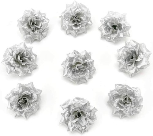100Pcs Pop Silk Artificial Fake Rose Flower Heads Bulk Craft Wedding Party Decor - Picture 8 of 26