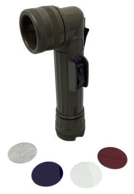 Lampe Torche Vintage Militaire Fulton USGI MX-991/U - Tête Angulaire - USA - Occasion