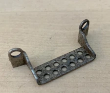 LUDWIG 1910s Vtg BUTT PLATE Snare Drum Part 12-Hole Nickel Wire Tie Block 1.5-in