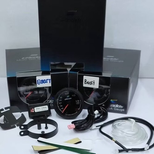 Car Turbo Boost Gauge 2.5'' 62mm Multi LCD Digital Display Racing Meter 7 Colors - Picture 1 of 6