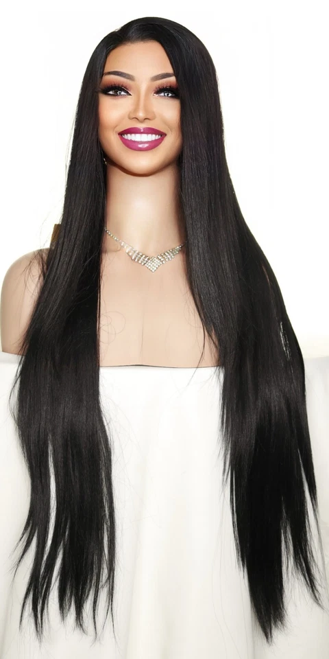 ДЛИННЫЙ ПРЯМОЙ ТЕПЛА БЕЗОПАСНЫЙ КРУЖЕВНОЙ ПЕРЕДНИЙ ПАРИК ЦВЕТ 1 ЧЕРНЫЙ СЕКСУАЛЬНЫЙ ШИКАРНЫЙ НАМ ПРОДАТЬ 155 - Изображение 4 из 4