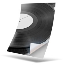 1 x Vinyl Sticker A4 - BW - Vinyl Music Records Retro Vintage DJ #43732