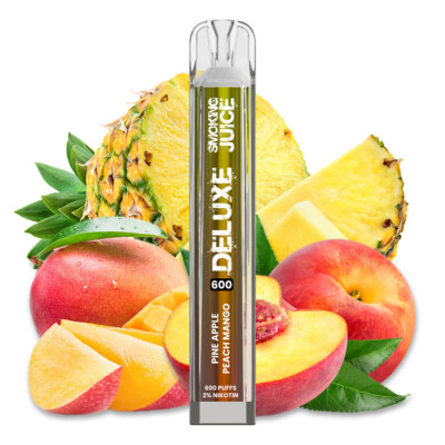 Smoking Juice DELUXE Pfirsich Mango Ananas Einweg E-Shisha 20mg Nikotin 600 Züge