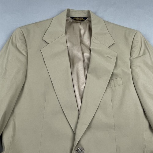 Cappotto sportivo Brooks Brothers BrookEase da uomo 37R marrone chiaro 2 bottoni made in USA - Foto 11 di 23