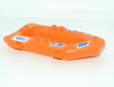 LEGO: Zodiac Canoe Inflatable Boat - Ref 30086 Orange - Coast Guard Set