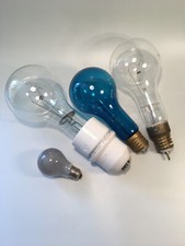 3 x stare duże żarówki / E 40 / 1 x oprawa porcelanowa / żarówki