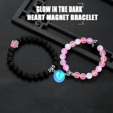 2Pcs Couple King Queen Crown Bracelets His And Her 8mm Beads Friendship Bracelet