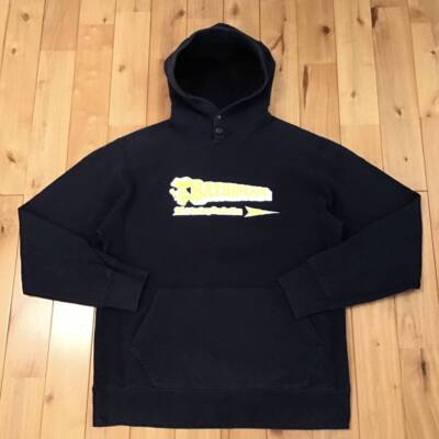 vintage BAPE Mad face Pullover hoodie Navy NIGO A Bathing Ape Size M