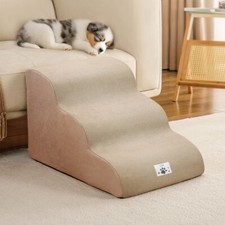 Dog Stairs Pet 2/3/4 Steps For Bed Sofa Cats Ladder Ramp With Removable Cover