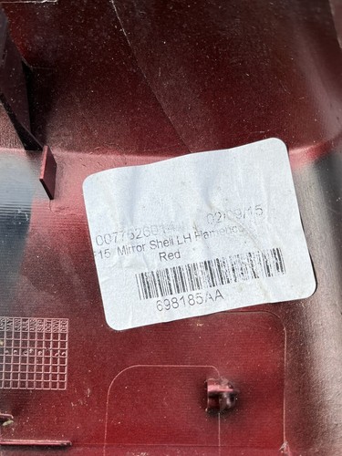 2015-2016 BMW X6 Door Mirror Shell Left Driver Red OEM - Picture 4 of 4
