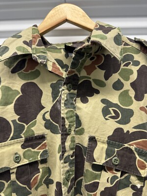 Vintage Charles Daly Duck Camo Button Down Shirt Camouflage