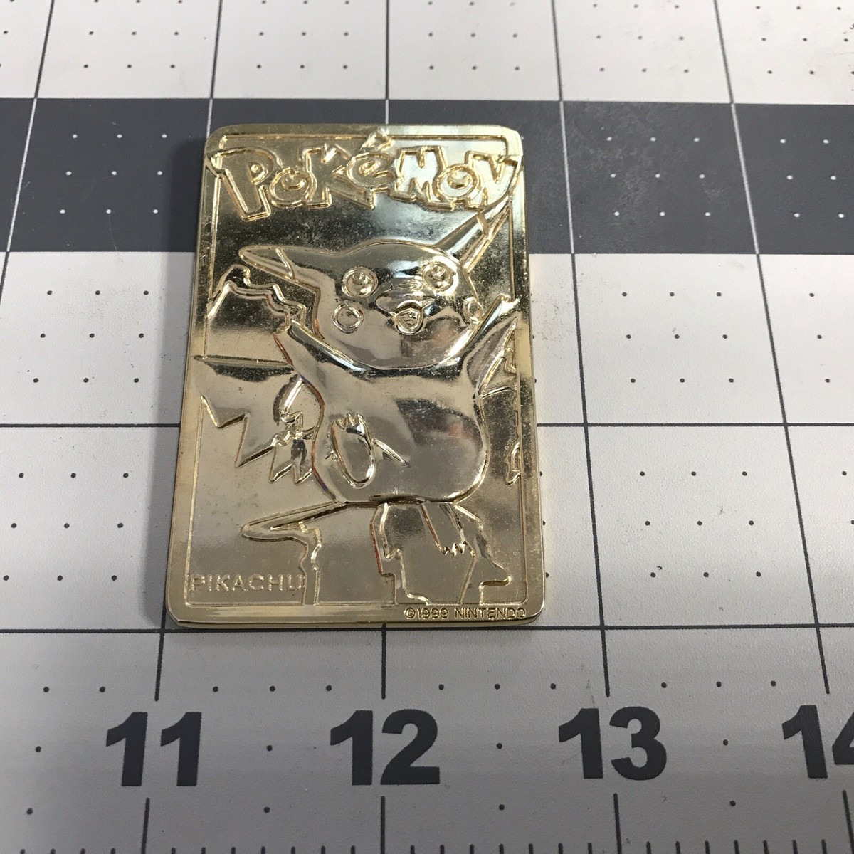 nintendo 1999 gold pikachu 23 k gold plated medal card