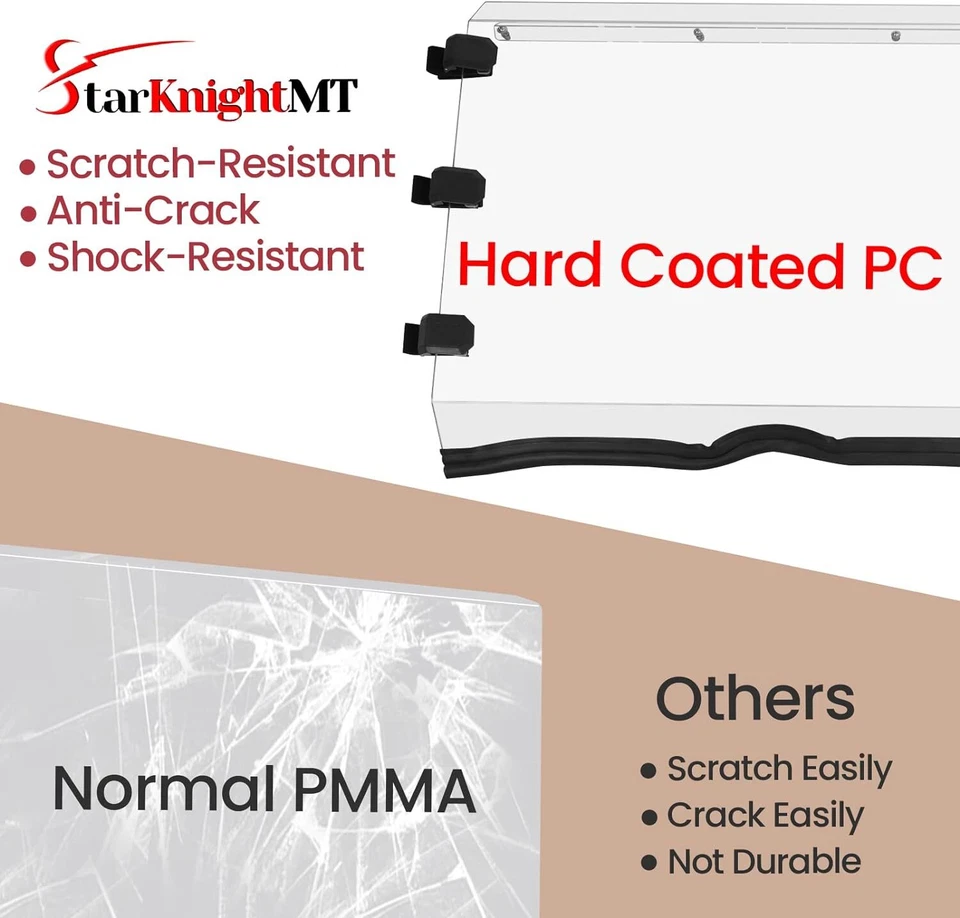 Hard-Coated Full Windshield for Polaris Ranger XP 800/ XP 800 Crew/800 6x6 10-16 - Imagem 4 de 4