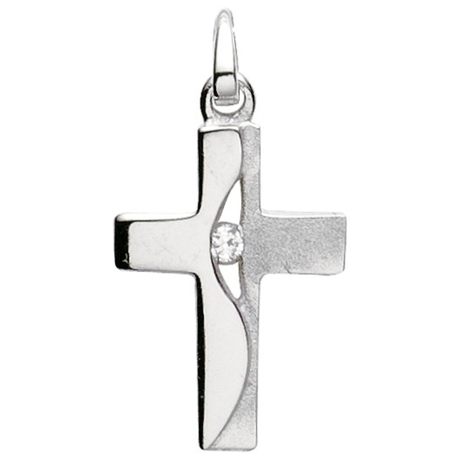 Базовый Silber 279176S Damen Anhnger Kreuz из стерлингового серебра-Silber 925 wei Zirkonia 7490₽