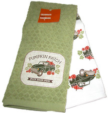 FALL Kitchen Towel Set  16.5" X 26"  PUMPKIN PATCH/PICK YOUR OWN  2 DESIGNS
