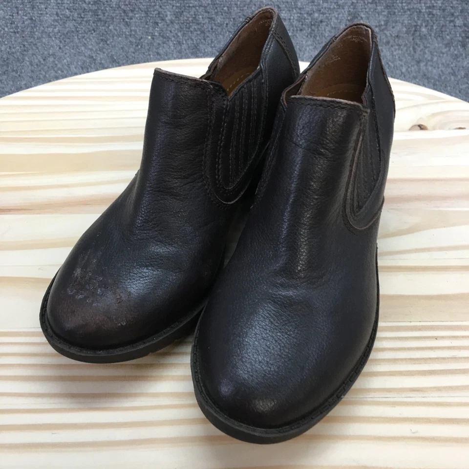 I Love Comfort Boots Womens 6.5 M Deidre Ankle Booties Wedge Brown Leather - Image 3 of 4