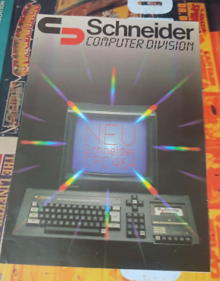 Original Schneider Computer Division CPC Computer Prospekt 8-bit 1980er
