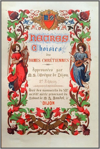 (1860) Book of Hours ⚜ 208 CHROMOLITHOGRAPHS Antique Christian Bible Missal Art - Picture 2 of 24