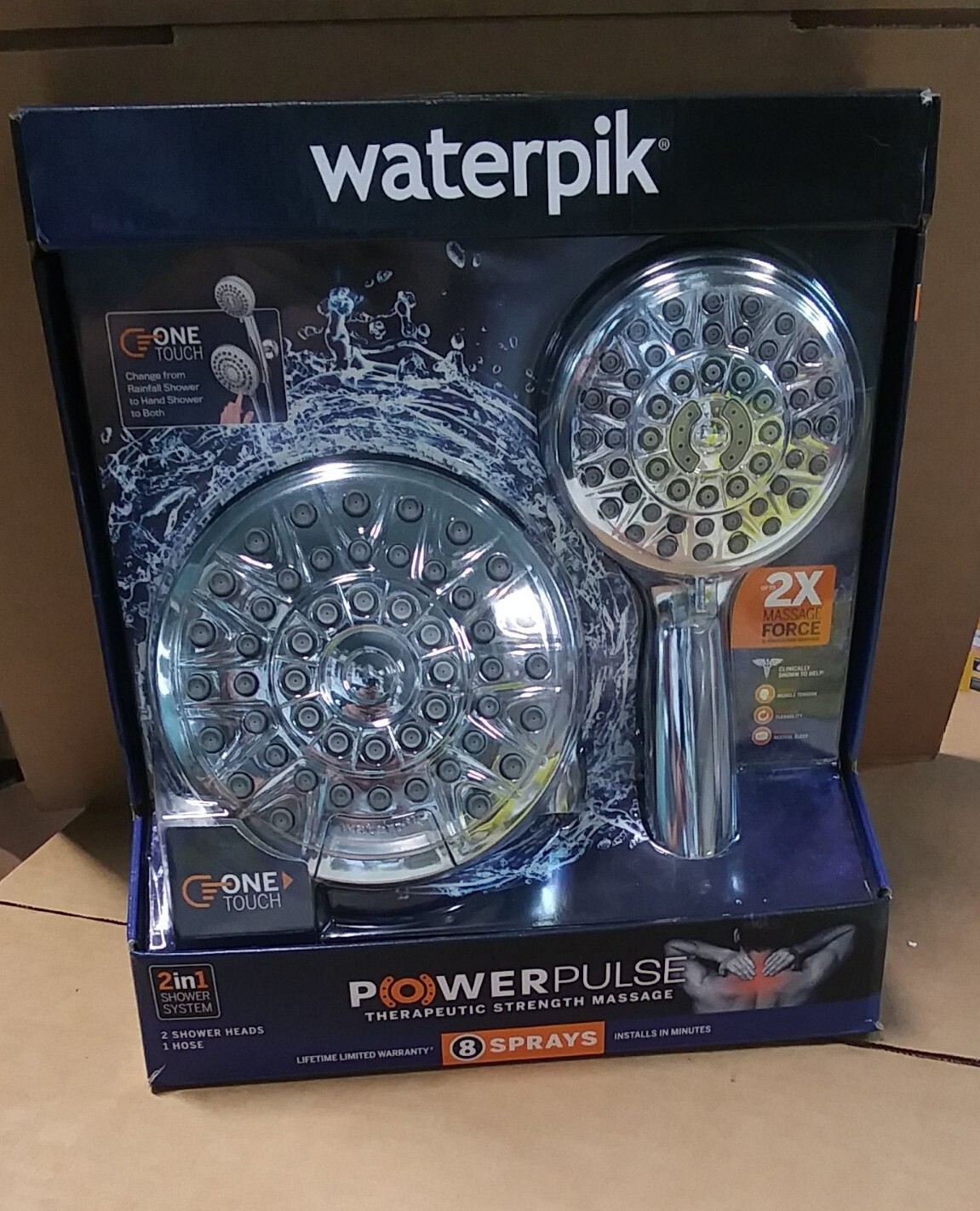 Waterpik PowerPulse Dual Shower System Polished Chrome XPA