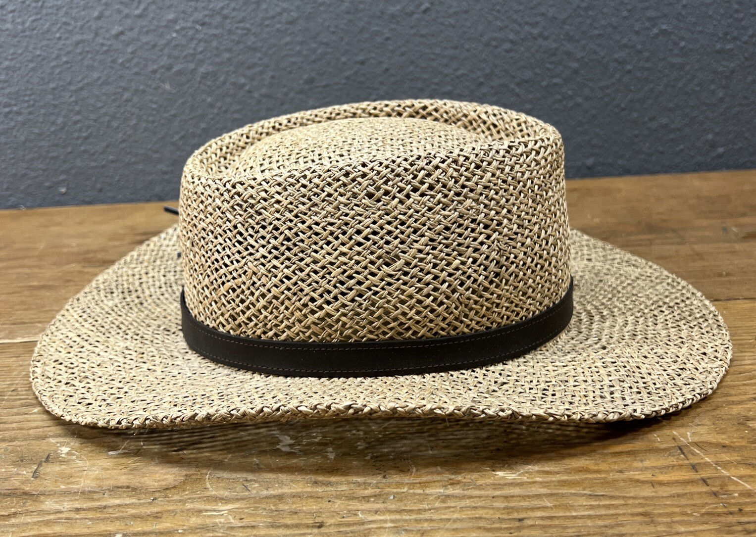 Stetson Gambler Seagrass Straw Outdoorsman Hat Natural Small/Medium