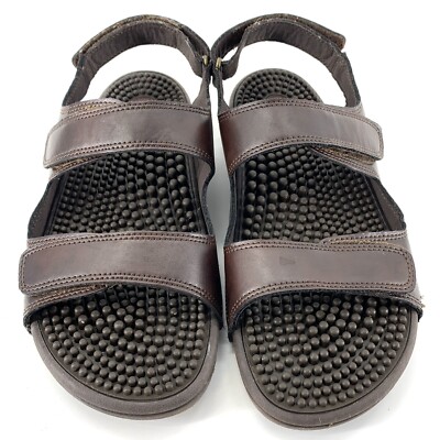 Kenkoh Men\'s Brown Slide Sandals Kenkoh Balance Brown Massage Sandals Slides Size M9 W11 | eBay main image 4