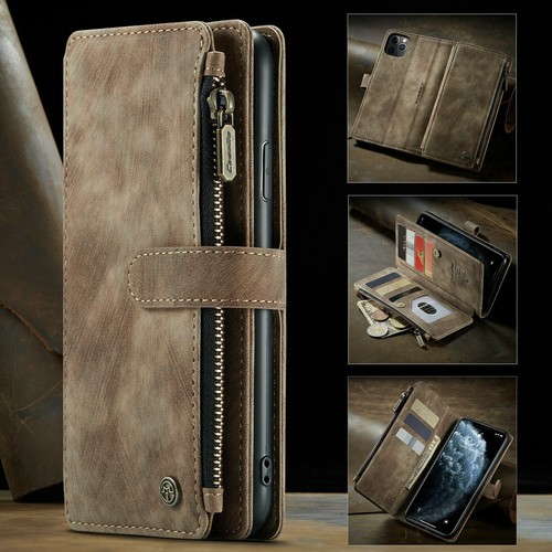 Zipper Leather Card Wallet Phone Case For iPhone 11 12 13 14 15 16 Pro Max XR XS - Picture 9 of 44