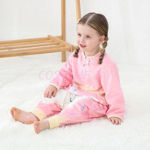 Kids Animal Fleece Sleeping Bag with Feet Pink Unicon Polar Bear Pengin Owl Duck - Picture 41 of 56
