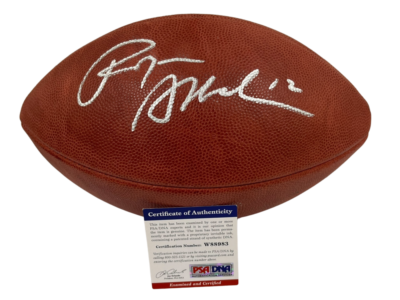 ROGER STAUBACH SIGNED NFL GAME DUKE BALL DALLAS COWBOYS AUTOGRAPH 